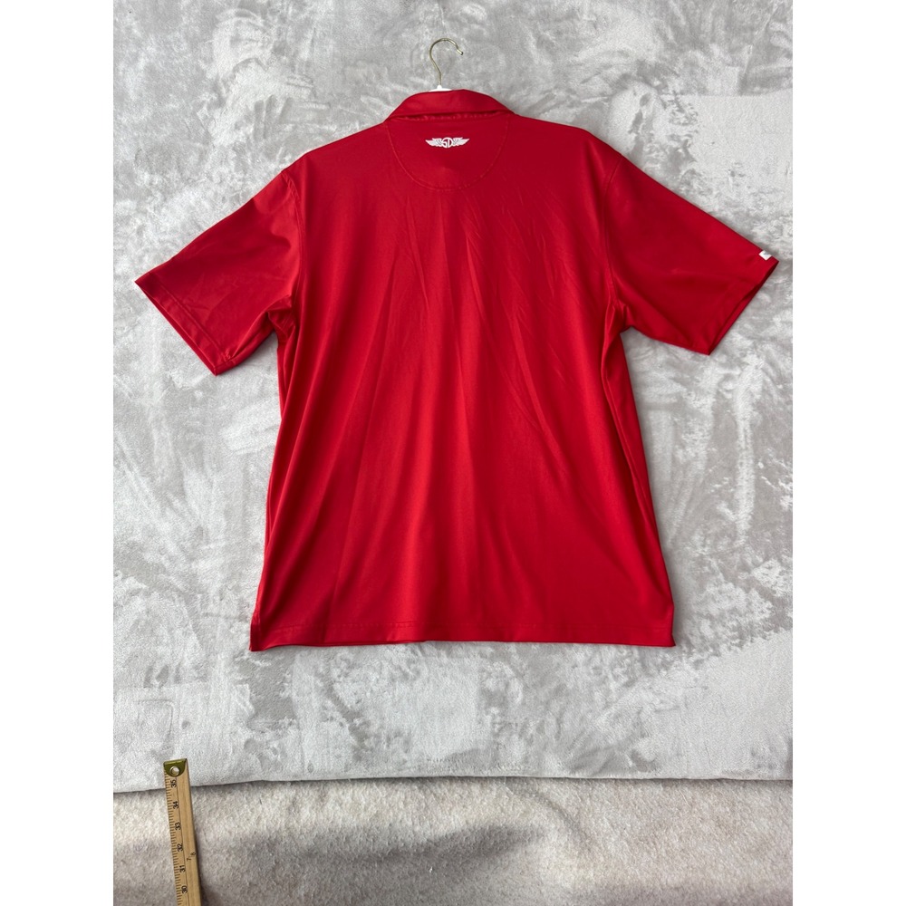 Straight Down Mens Red Golf Hammock dunes Polo Large UPF15 Stretch Short Sleeve